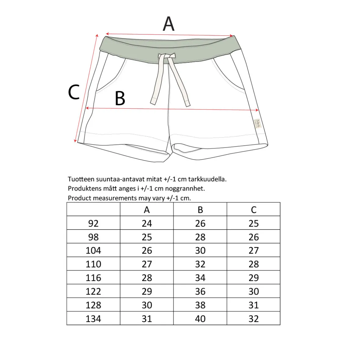 Ma-ia Family Öttiäiset-shortsit beige
