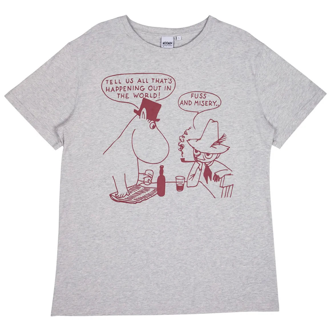Muumi Fuss-shortsipyjama musta/harmaa