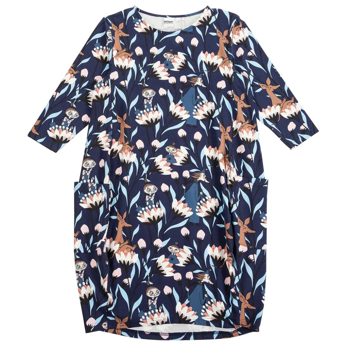 Muumi Iida-mekko Magnolia tummansininen