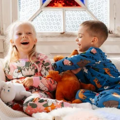 Muumi Jalanjälkiä-pyjama sininen