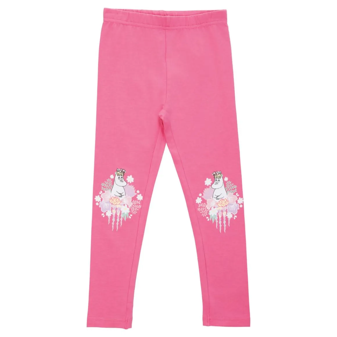 Muumi Kukkaseppele-leggingsit pinkki
