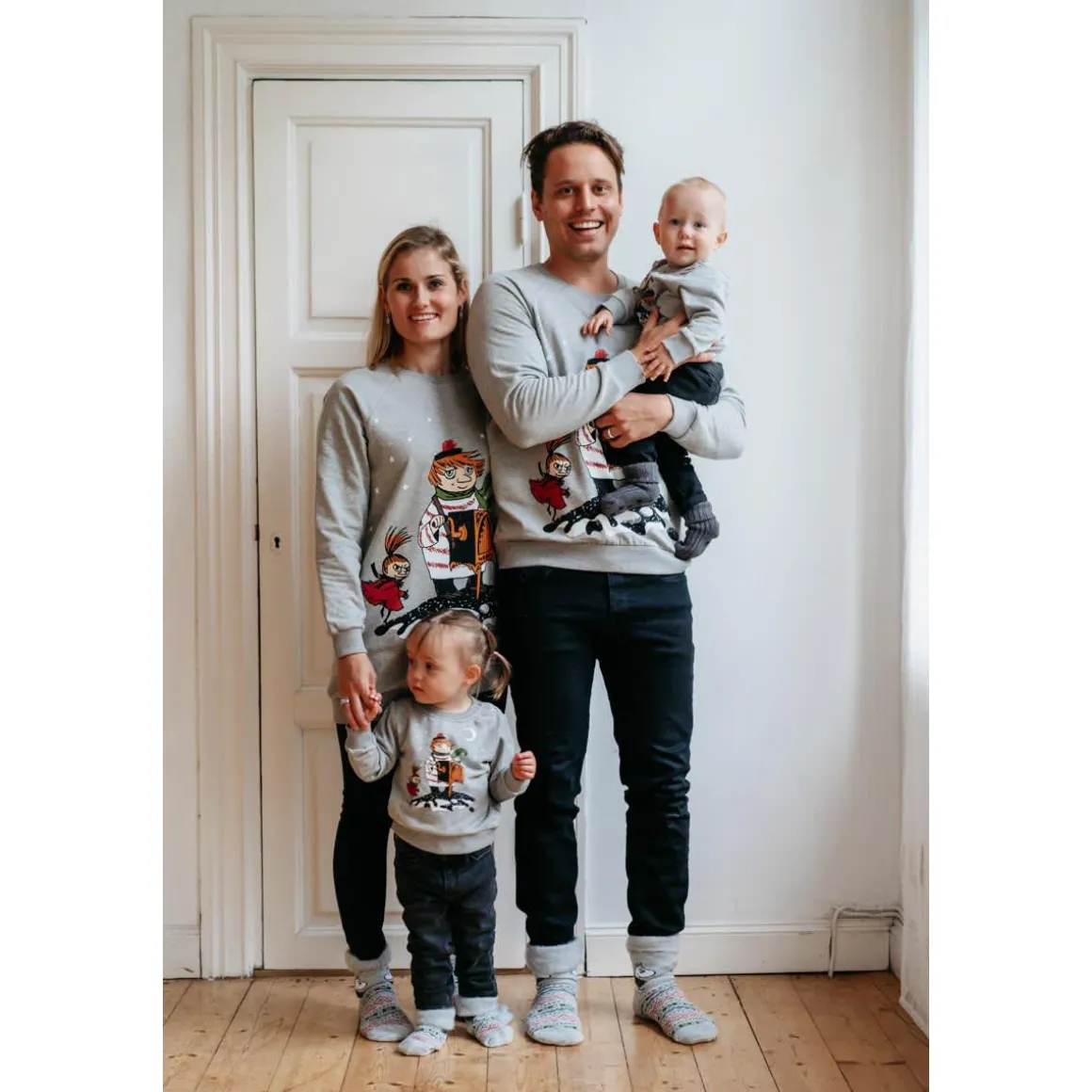 Muumi Muumipeikko-pehmosukat lasten harmaa