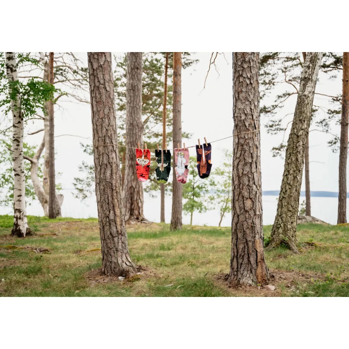 Muumi Nuuskamuikkunen-sukat vihreä