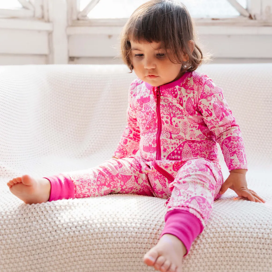 Muumi Puisto-pyjama pinkki