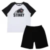 Muumi Stinky-shortsipyjama mustavalkoinen