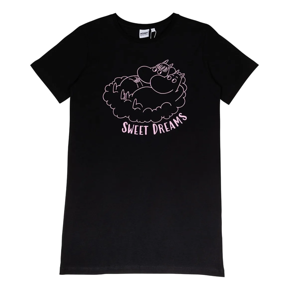Muumi Sweet Dreams -yöpaita lyhythihainen musta