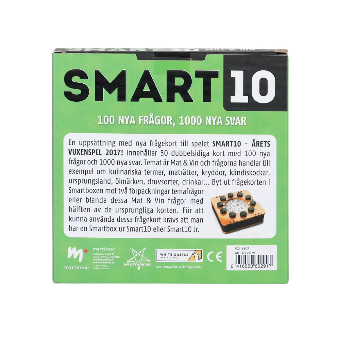 Peliko Smart10-frågekort Mat & vin (svenska)