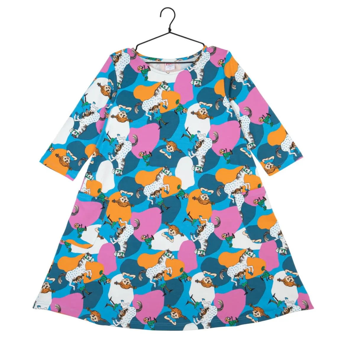 Peppi Pitkätossu Jenni-mekko Laikku sininen