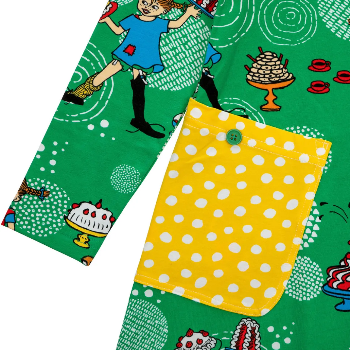 Peppi Pitkätossu Kekkeri-mekko vihreä