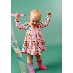 Peppi Pitkätossu Peppi ja ystävät -bodymekko roosa