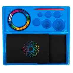Spirograph Säihkyvät raaputuskuviot