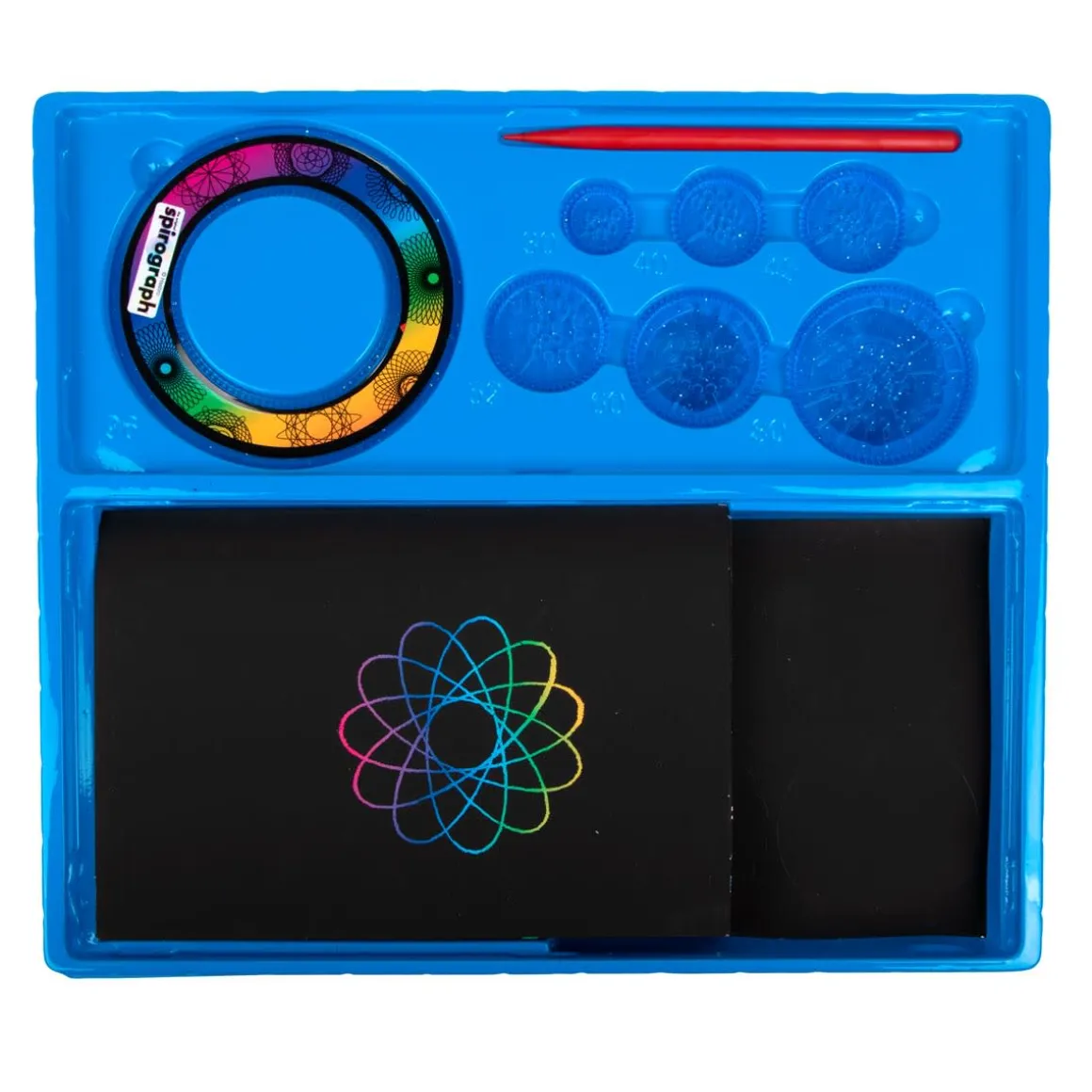 Spirograph Säihkyvät raaputuskuviot
